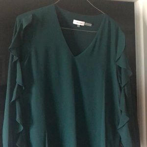 Emerald green floaty blouse